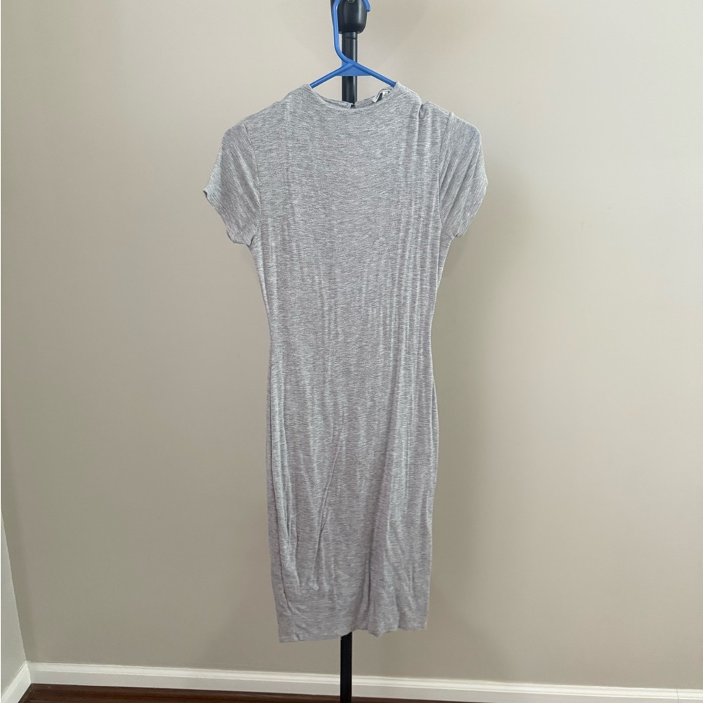 Gray Short Sleeve Dress